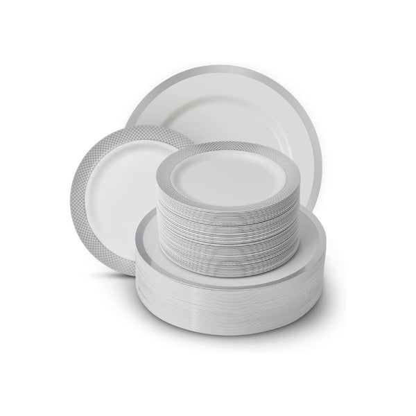 100-Pcs Heavyweight Plastic Plates