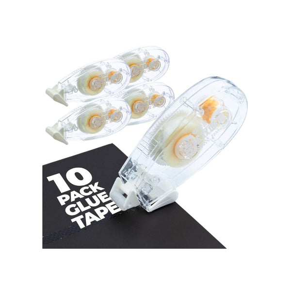 10-Pack Double Sided Glue Tape Roller
