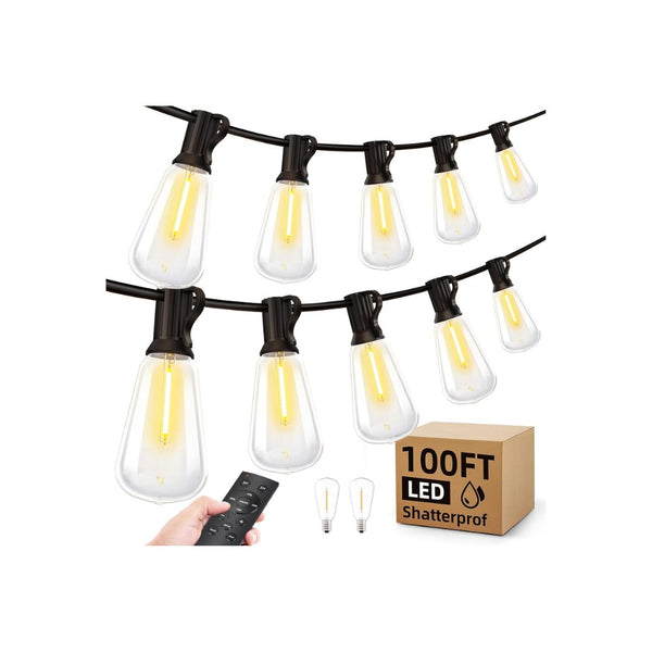 100′ Outdoor LED Dimmable String Lights