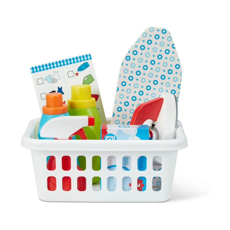 Melissa & Doug Laundry Basket Playset wiith Ironing Board and Accessories (14-Pcs)