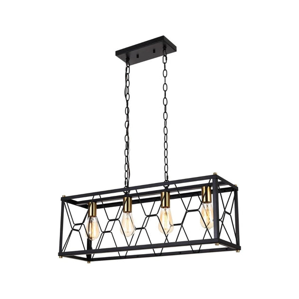 4-Lights Rectangle Chandelier