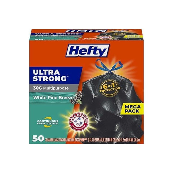 50 Hefty Ultra Strong 30 Gallon Trash Bags