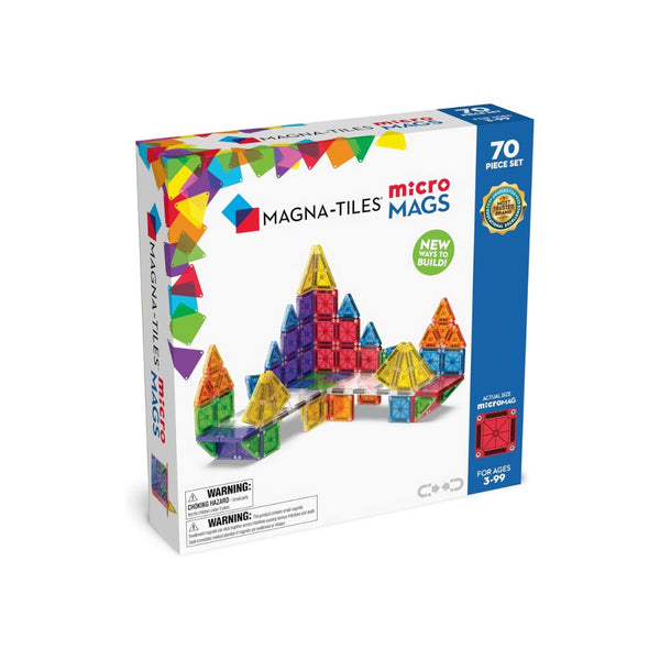 MAGNA-TILES microMAGS 70-Piece Deluxe Magnetic Construction Set