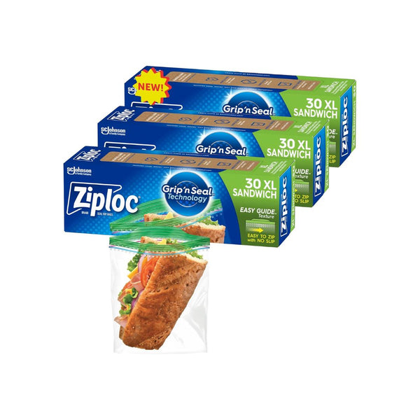 90 Ziploc XL Sandwich and Snack Bag