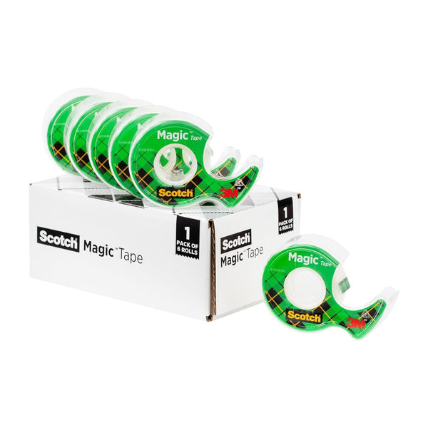 6 Rolls of Scotch Magic Tape with Dispensers