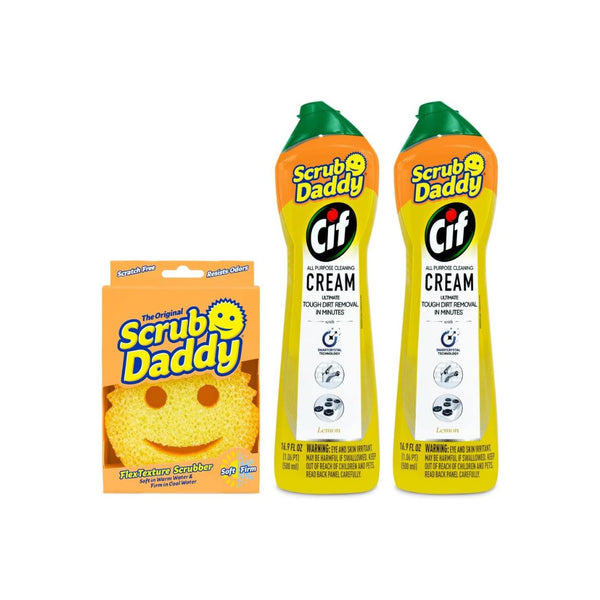 Scrub Daddy + 2x Cif All Purpose Cleaning Cream, Lemon