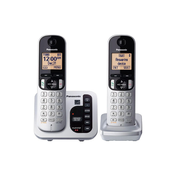 Panasonic DECT 6.0 Cordless Phone with Answering Machine - 2 Handsets