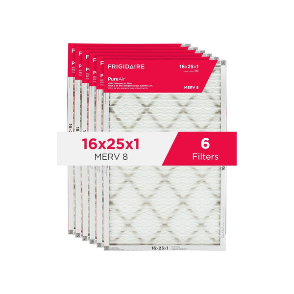 6 Frigidaire PureAir MERV 8 Pleated Air Conditioner HVAC Furnace Filters