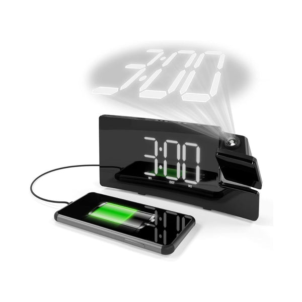 Amazon Basics Rectangular Projection Alarm Clock