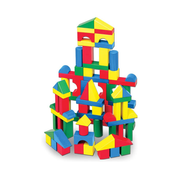 Melissa & Doug Wooden Building Set (100 Blocks)