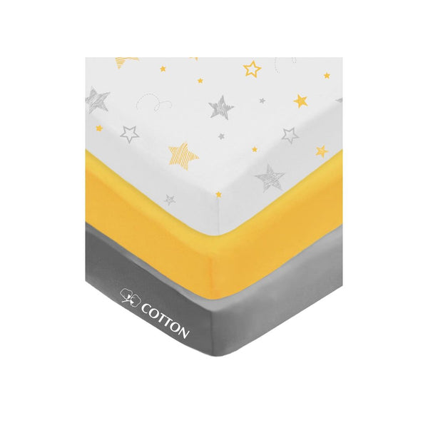 3-Pk American Baby Company 100% Cotton Mini Crib Sheets