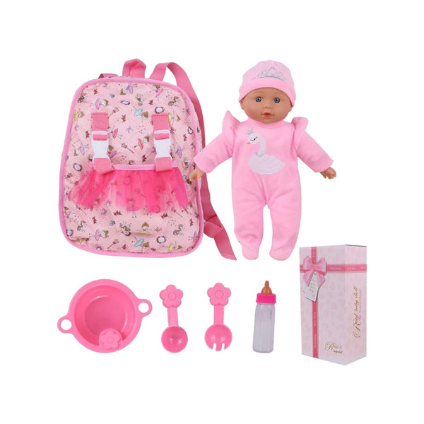 13-Inch Soft Baby Doll with 6 Pcs Accessories