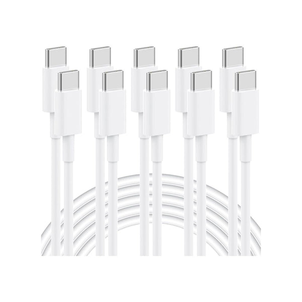 5-Pack 6ft 60W USB-C to USB-C Charging Cable