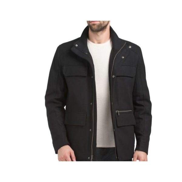 COLE HAAN SIGNATURE Wool Blend Melton Field Coat