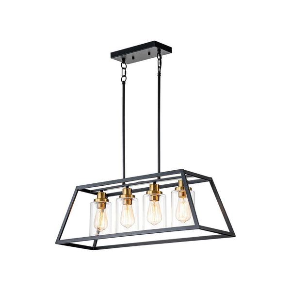 4-Light Rustic Metal Farmhouse Chandelier