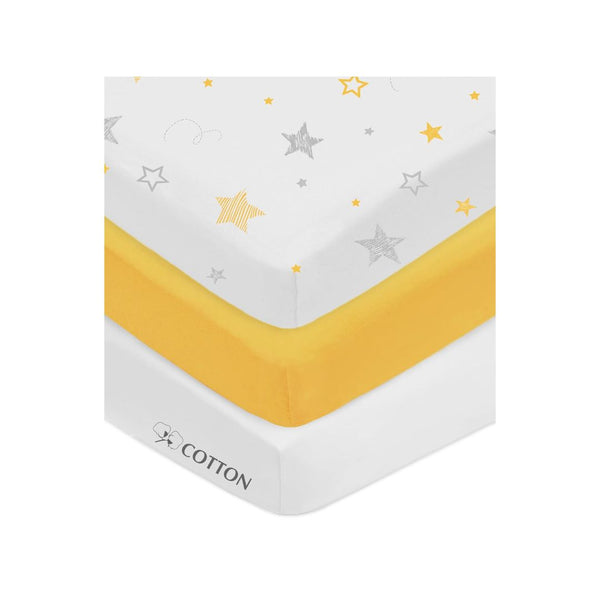 3-Pack American Baby Company Fitted Mini Crib Sheet