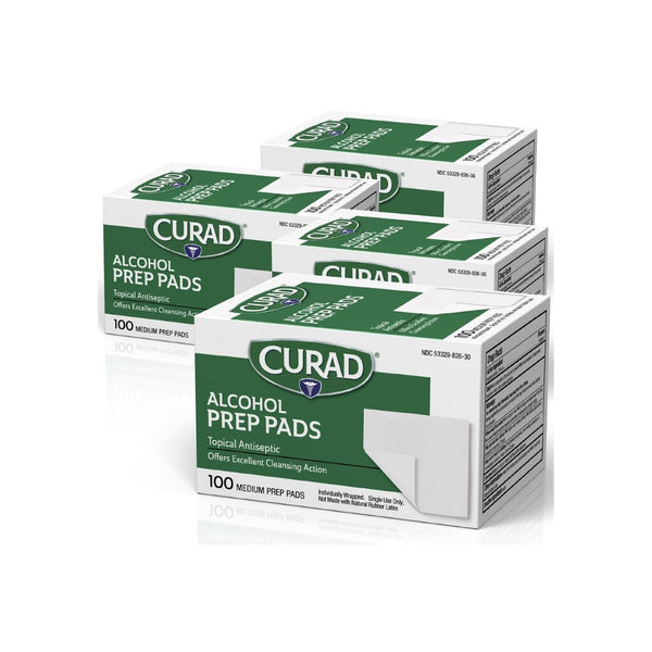 4 Boxes of CURAD Alcohol Prep Pads