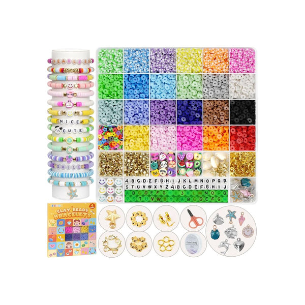 6,100 Pcs Heishi Clay Beads Bracelet Making Kit