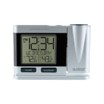 La Crosse Technology Silver Atomic Projection Alarm Clock with Tempera ...