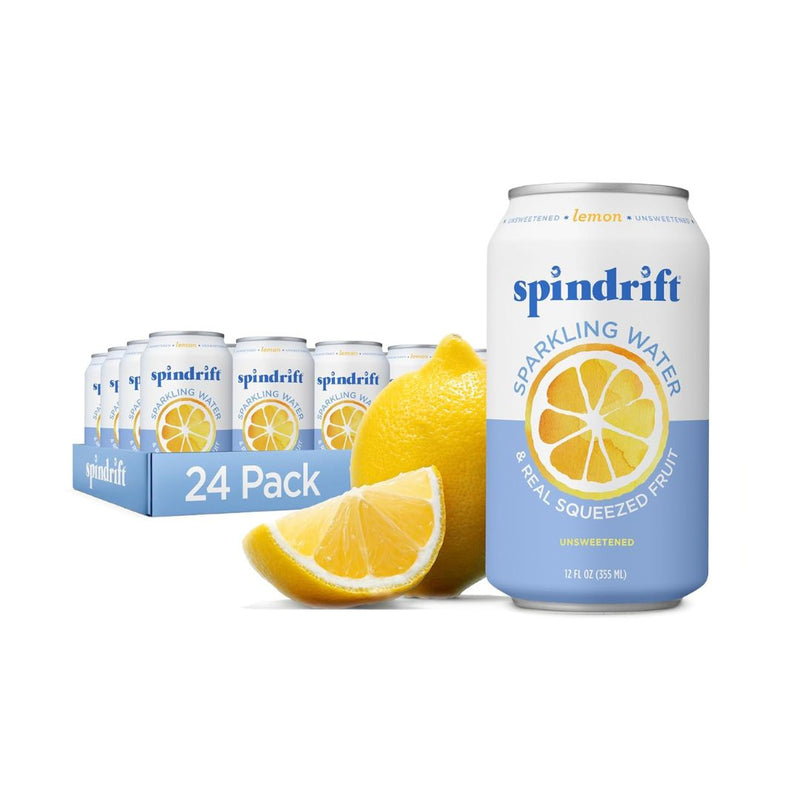 24-Pack Spindrift Sparkling Water (4 Flavors)