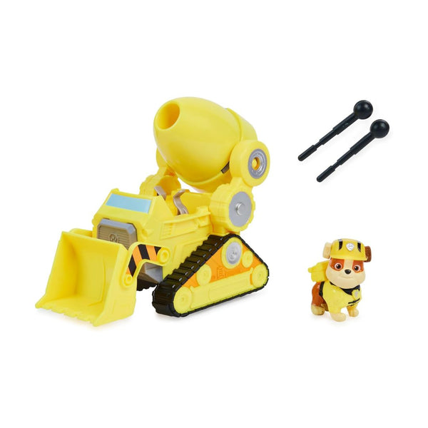 Paw Patrol, Rubble’s Deluxe Movie Transforming Toy Car with Collectible Action Figure