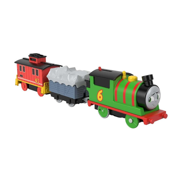 Thomas & Friends Motorized Toy Train Percy Engine & Brake Car Bruno Rail Vehicle