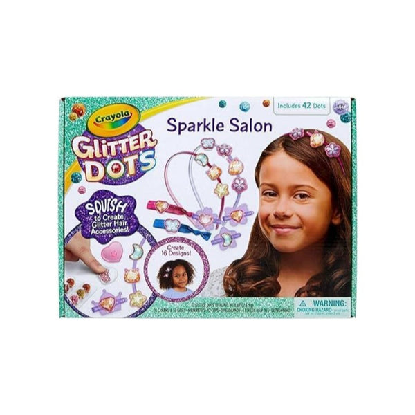 Crayola Glitter Dots Salon Hair Clips, DIY Kids Craft with Hair Accessories