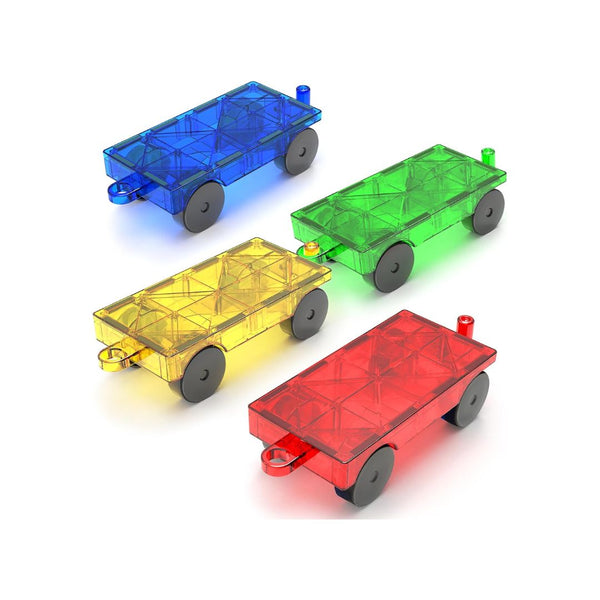 4-Pack Magnetic Tiles Cars Construction Set