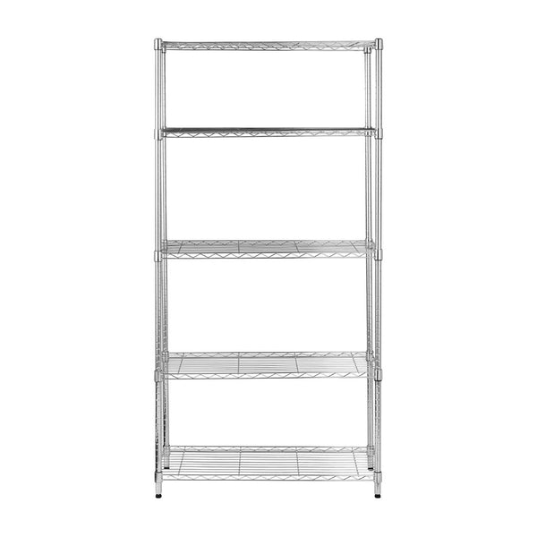 5-Shelf Adjustable Heavy Duty Steel Wire Rack Storage Shelving