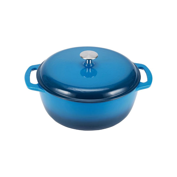 4.3-Qt. Enameled Cast Iron Round Dutch Oven with Lid and Dual Handles