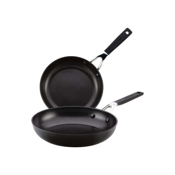 2-Pc KitchenAid Hard Anodized Nonstick Frying Pans/Skillet Set