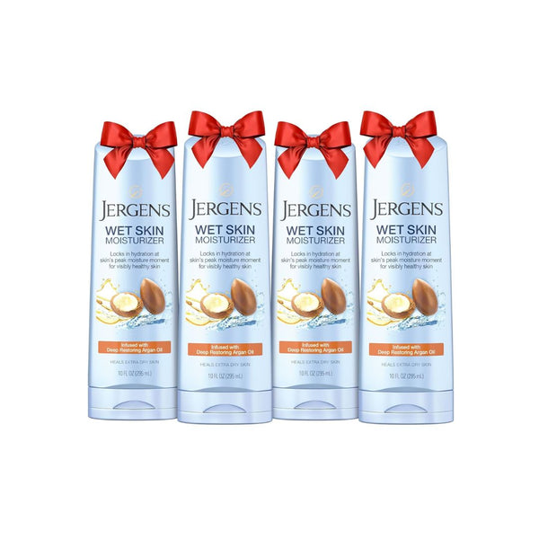 4 Bottles of Jergens Wet Skin Body Moisturizer