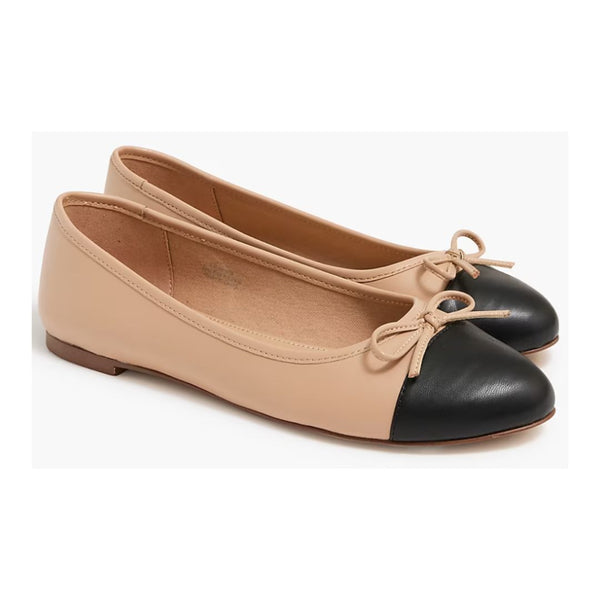 Ballet Flats with Cap Toe