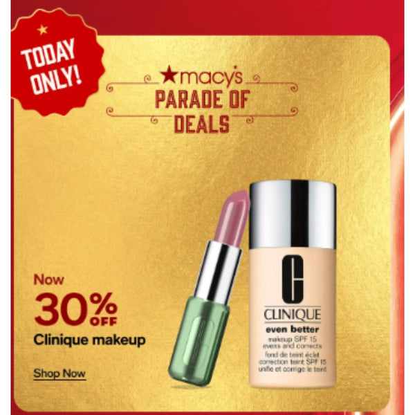 Macy’s Deal of the Day: 30% Off Clinique Makeup!