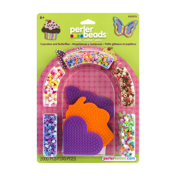 Perler Beads "Cupcakes and Butterflies" or "Mermaid and Ocean Animals" Kit