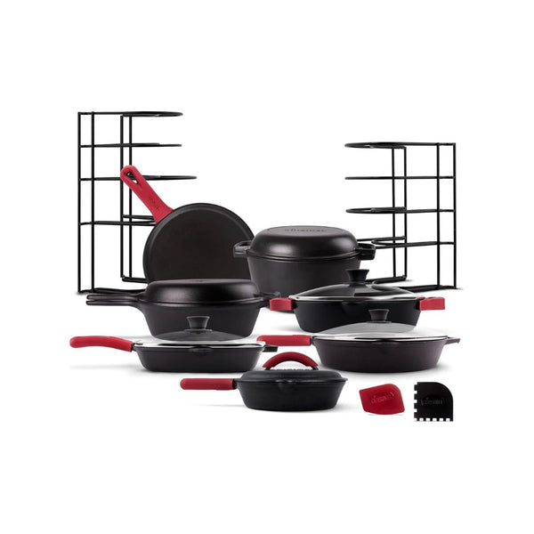Cuisinel Cast Iron 23-Pc Cookware Set