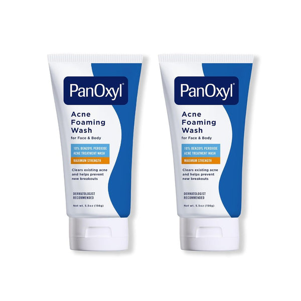 2 PanOxyl Acne Foaming Wash Benzoyl Peroxide 10% Maximum Strength Antimicrobial