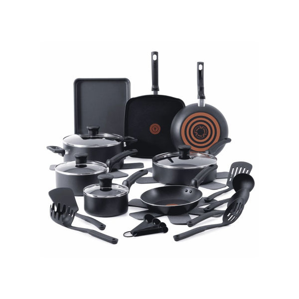 T-fal 22 Piece Non-Stick Pots and Pans Cookware Set