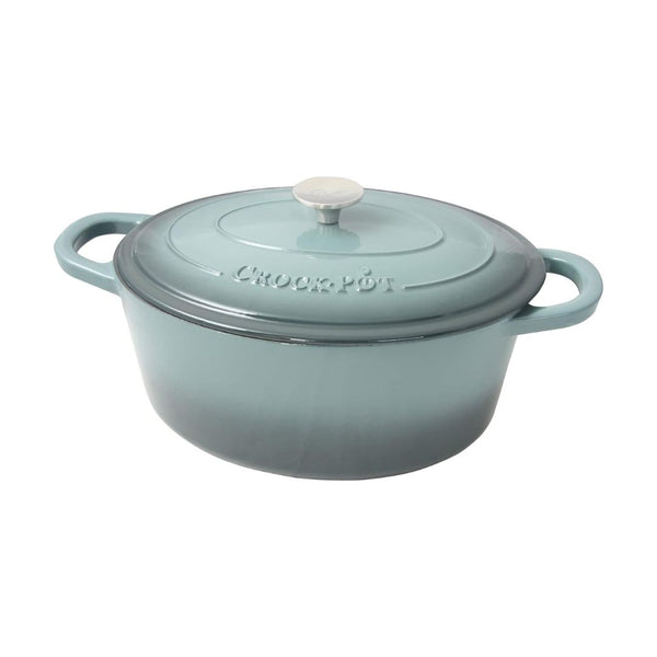 Crock-Pot Artisan Oval Enameled Cast Iron Dutch Oven, 7-Quart