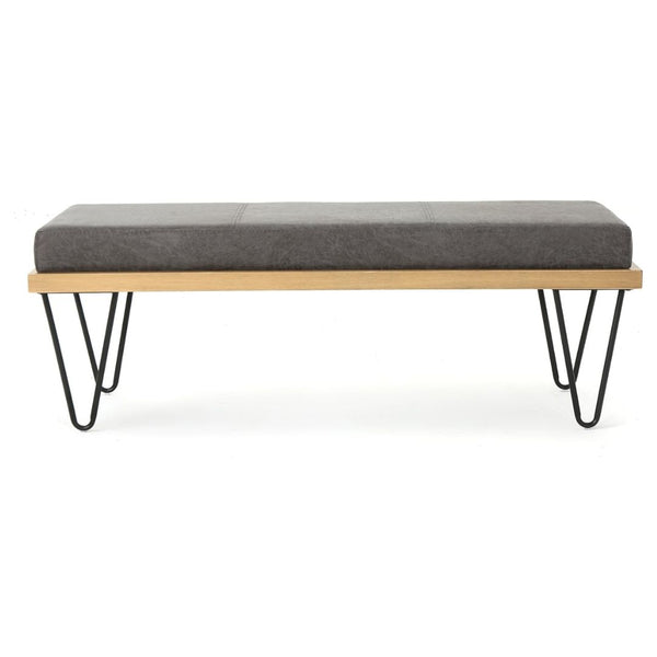 Christopher Knight Industrial Modern Microfiber Bench