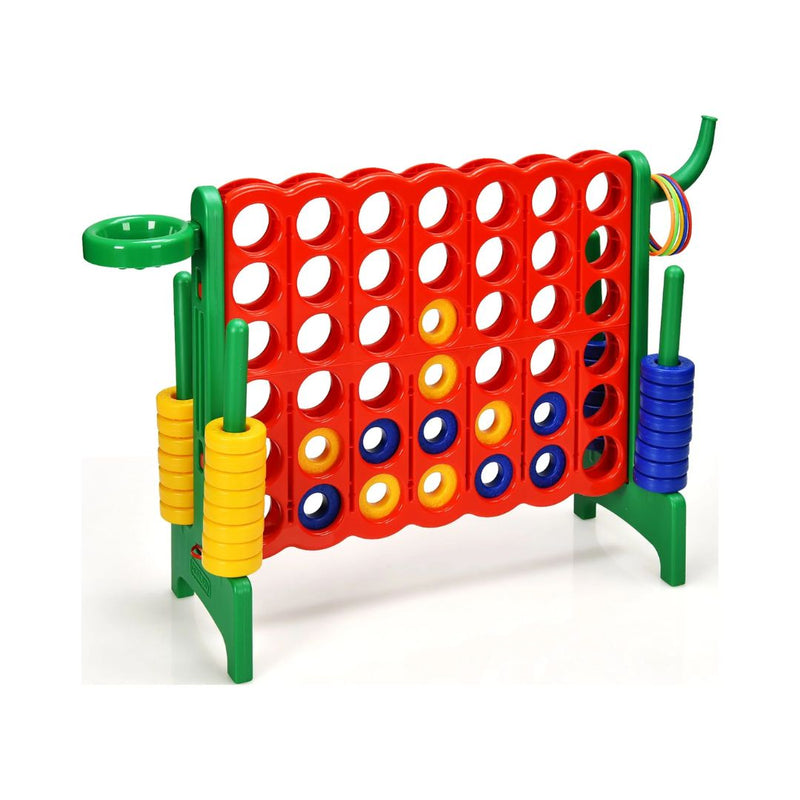 4-in-A Row Giant Game Set w/Basketball Hoop