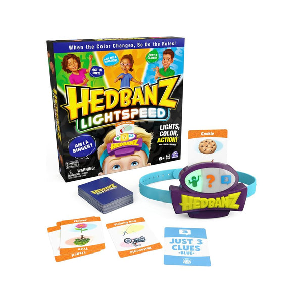 Hedbanz Lightspeed Family Game with Lights & Sounds