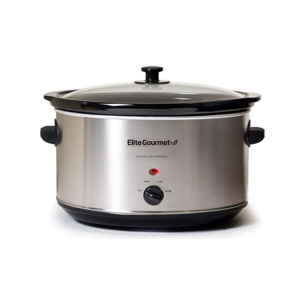 Elite Gourmet 8.5 Quart Stainless Steel Slow Cooker