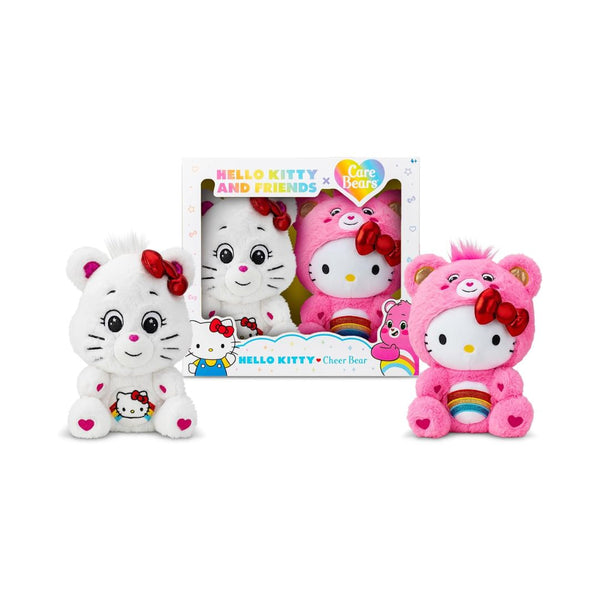 2-Pack Care Bears Hello Kitty Loves Cheer Bear 10-Inch Plush