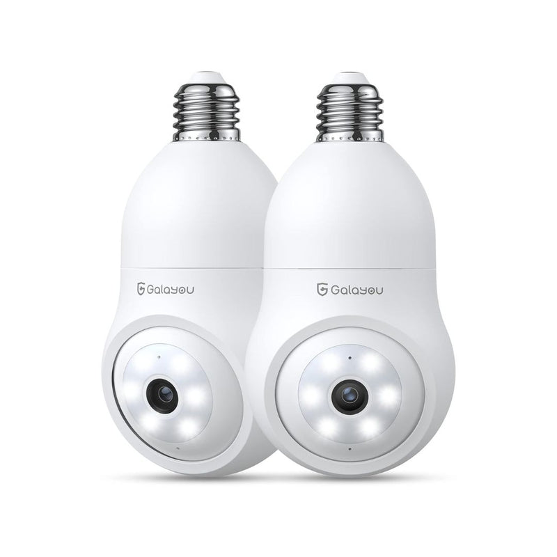 2-Pack 360 Light Bulb Security Camera