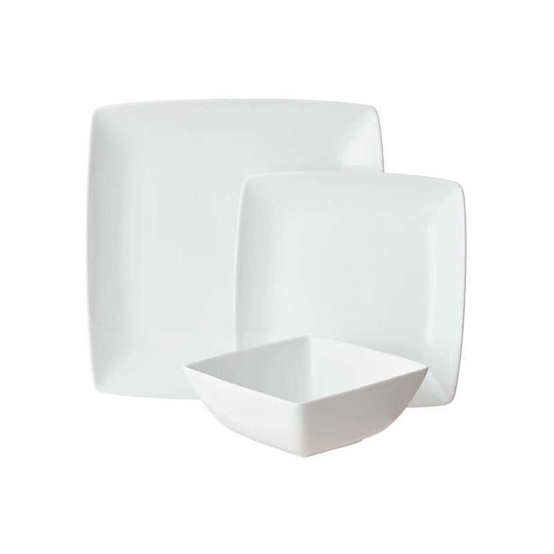 12-Piece Square Porcelain Dinnerware Set