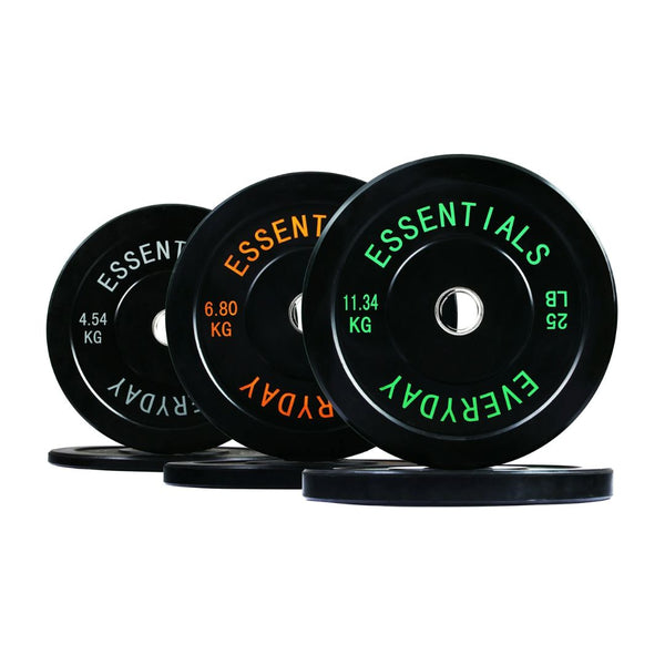 BalanceFrom 100 lbs Black Bumper Plate Set