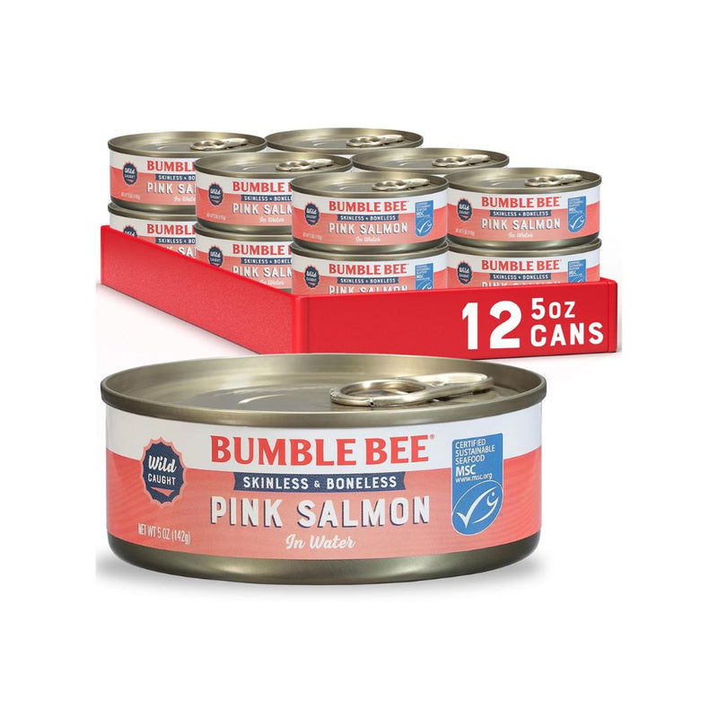 12 Cans of Bumble Bee Skinless & Boneless Pink Salmon in Water