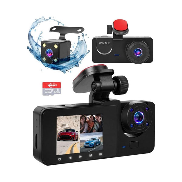 3-Channel Dash Car Camera