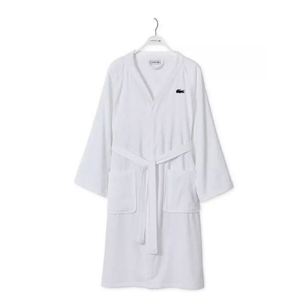 Lacoste Home Logo Patch 100% Cotton Pique Bath Robes (6 Colors)